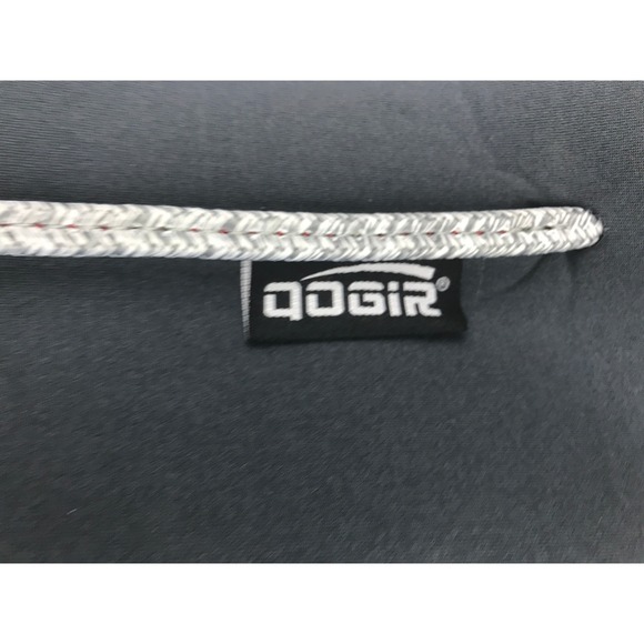 QOGIR Gray Neoprene Tote Bag Red White Stripe‎ Beach Travel Zipper Pouch - Picture 3 of 16